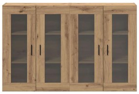 Gabinetes de Parede 2 peças Carvalho Artesanal 69.5 x 34 x 90 cm em Ma