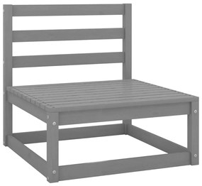 8 pcs conjunto lounge de jardim pinho maciço