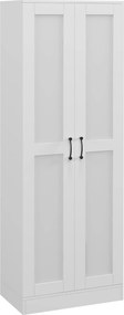 HOMCOM Armário 2 portas móvel de arrumação com 5 prateleiras, estilo contemporâneo, 60L x 36,5l x 175H | Aosom Portugal