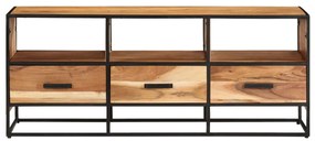 Móvel de TV 110x30x45 cm madeira de acácia maciça