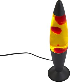 Candeeiro de Lava Amarelo com Cera Vermelha incl. LED - Molten Lava