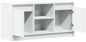 Móvel de TV com luzes LED derivados de madeira branco