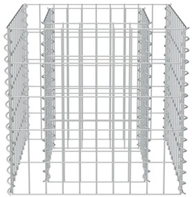 Canteiro elevado/cesto gabião 50x50x50 cm aço galvanizado