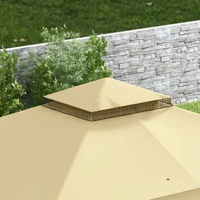 Pérgola de Jardim 370x300x275 cm Pérgola de Exterior com 4 Paredes Lat