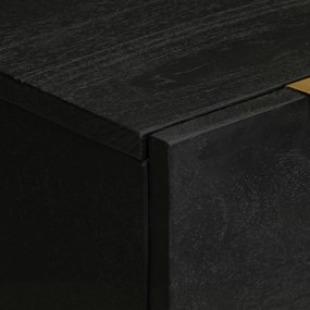 Aparadores 2 pcs 60x33x75 cm derivados de madeira preto