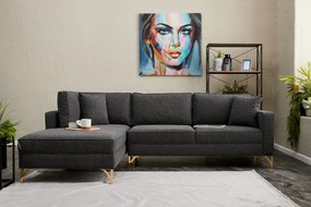 Sofá de Canto Berlin – Antracite – 258x83x181 cm