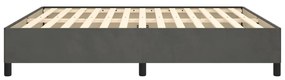 Estrutura de cama sem colchão 160x200 cm veludo cinzento-escuro