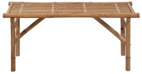 Banco de jardim dobrável com almofadão 118 cm bambu