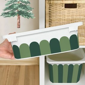 Autocolante para caixa IKEA TROFAST - Arcos verdes
