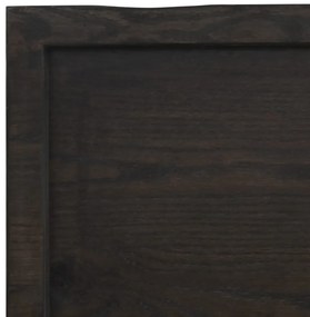 Tampo de mesa 160x60x(2-4) cm carvalho tratado castanho-escuro