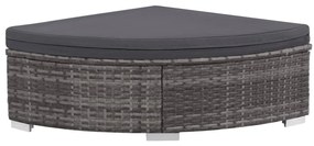 Conjunto de lounge de jardim com 6 peças e almofadas, vime sintético,