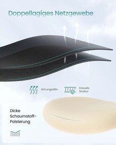 Cadeira Escritório com apoio de cabeça ajustável 70 x 70 x (113-130) cm Preto