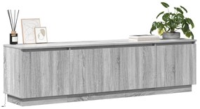 Armário de TV com LED Cinza Sonoma 180x38x49 cm Madeira Engenheirada