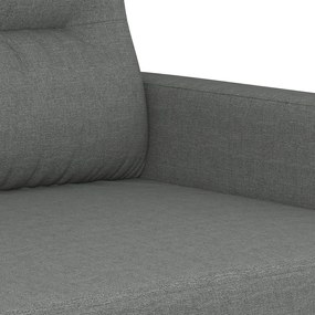 Sofá de 3 lugares 180 cm tecido cinza-escuro