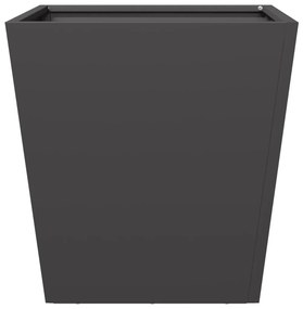 Vaso/floreira de jardim 2 pcs 40x40x40 cm aço preto