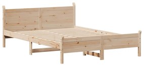 Cama sem colchão 120x190 cm madeira de pinho maciça