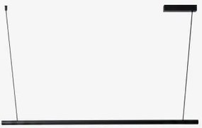 Lâmpada De Teto Suspensa Linear Led 120 Cm Com Luz Indireta Em Alumínio Lirela Preto - Sklum