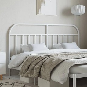 vidaXL Cabeceira de cama 140 cm metal branco