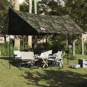 Lona de campismo 462x306x211 cm impermeável camuflagem