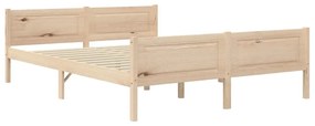 Estrutura de cama em pinho maciço 140x200 cm