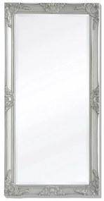 243685 vidaXL Espelho de parede, estilo barroco, 120x60 cm, prateado