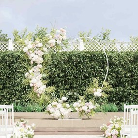 vidaXL Arco de Casamento Branco 195 x 35 x 211 cm Aço