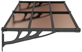 Toldo de porta 199x90 cm policarbonato preto