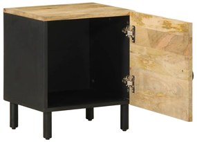 Mesa de cabeceira 2 pcs 40x33,5x46 cm mangueira áspera maciça