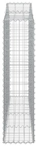 Cestos gabião arqueados 9pcs 200x30x120/140cm ferro galvanizado