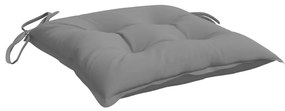 Almofadões de cadeira 6 pcs 40x40x7 cm tecido oxford cinza