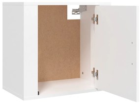 Mesas de cabeceira de parede 2 pcs 50x30x47 cm branco