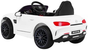 Carro elétrico para Crianças 12V Mercedes Benz GT, Rodas Espuma EVA, Assento couro ecológico Branco
