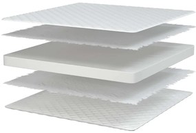 Colchão de espuma de memória 70x200x17 cm branco