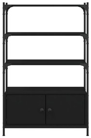 Estante c/ 3 prateleiras 70x30x109,5 cm derivados madeira preto