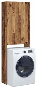 vidaXL Armário máquina de lavar roupa 64x25,5x190 cm madeira velha