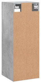 Armário de parede 34,5x34x90 cm cinzento cimento