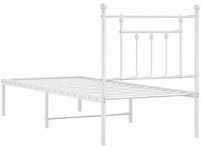 Estrutura de cama sem colchão com cabeceira 75x190 cm branco
