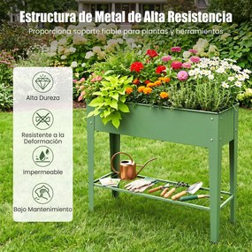 Floreiras para Plantas, 95 x 31 x 80 cm, com Estante de Rede, Verde
