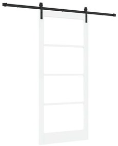 Porta Deslizante vidaXL com Conjunto de Ferragens 'ORKDAL'Branca 93x21