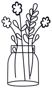 Acessório Decorativo de Parede Metal-469 – Preto – 40 x 70 cm