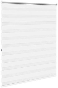 Estore de rolo 120 x 175 cm, linhas de zebra / Branca
