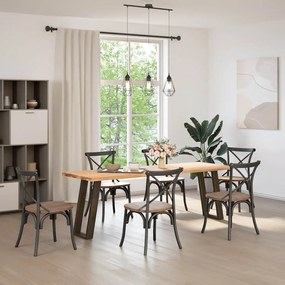 Pés de mesa de console em forma de U, 2 peças, aço natural, 38 x (72-7