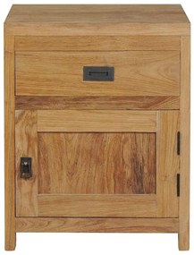Mesa de cabeceira teca maciça 40x30x50 cm