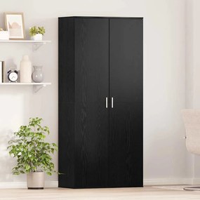 vidaXL Highboard Carvalho Preto 80x39x178 cm Madeira Revestida