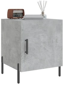 Mesa cabeceira 40x40x50cm derivados de madeira cinzento cimento