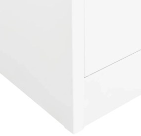 Armário de escritório 90x40x180 cm aço branco