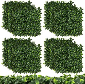 12 Pcs Painéis de Parede de Relva Artificial 50 x 50 cm  Ivy Topiary Gardenia Vegetação Falsa Fundo de Parede