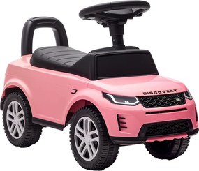 AIYAPLAY Carro Andador para Crianças com Licença de Land Rover com Armazenamento Buzina Sons de Motor 65,5x28x42 cm Rosa | Aosom Portugal