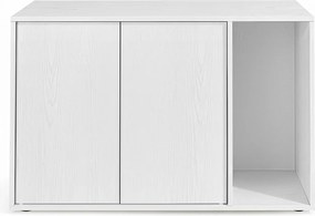 Armário para caixa de areia (NÃO INCLUIDA) com portas push-to-open para gatos grandes 80 x 50 x 50 cm Branco 