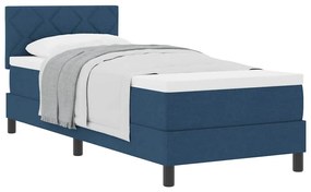 Cama Box Spring com Colchão Azul 80x200 cm Tecido